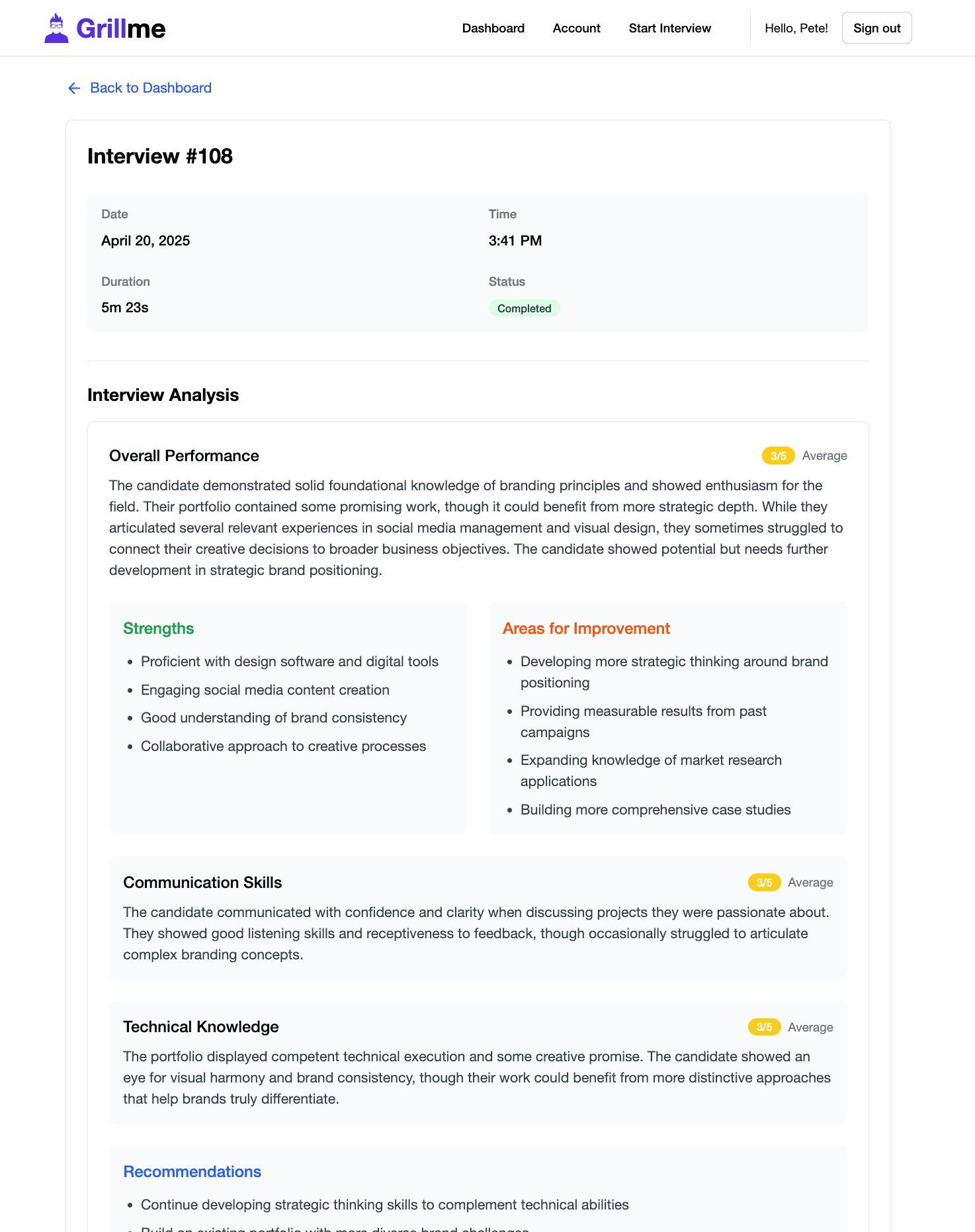 4. Get Feedback screenshot